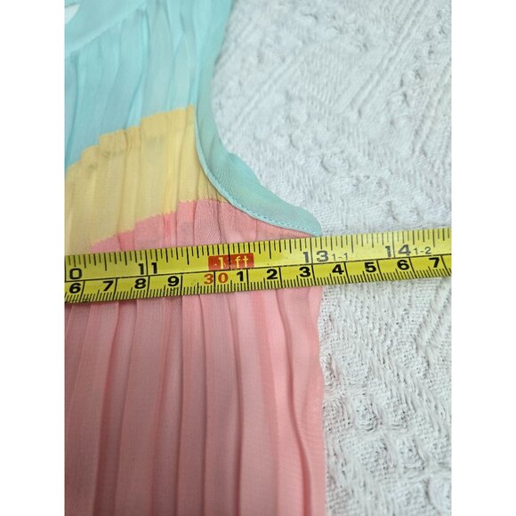 Tween Diva Colorblock Pleated Midi Dress Multicolor Size 14 - Picture 4 of 5